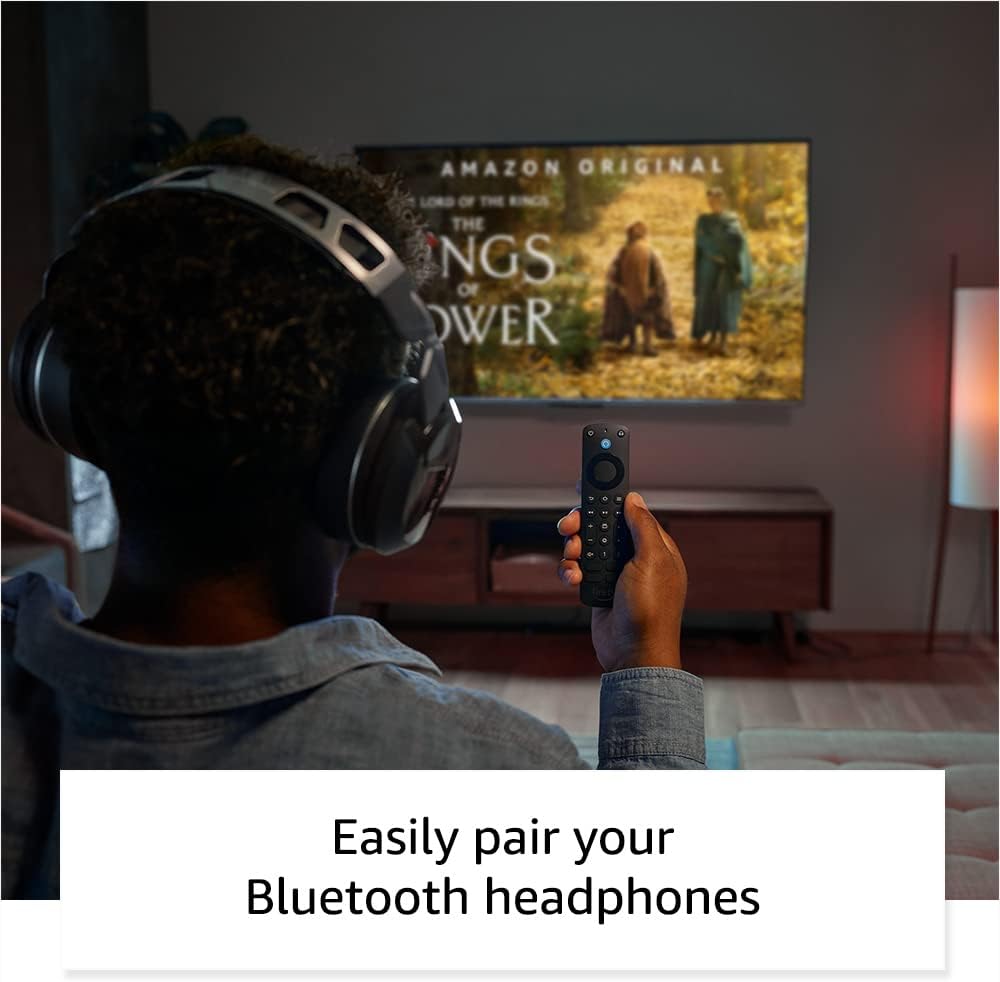 Amazon Alexa Voice Remote Pro, includes remote finder, TV controls, backlit buttons, requires compatible Fire TV device