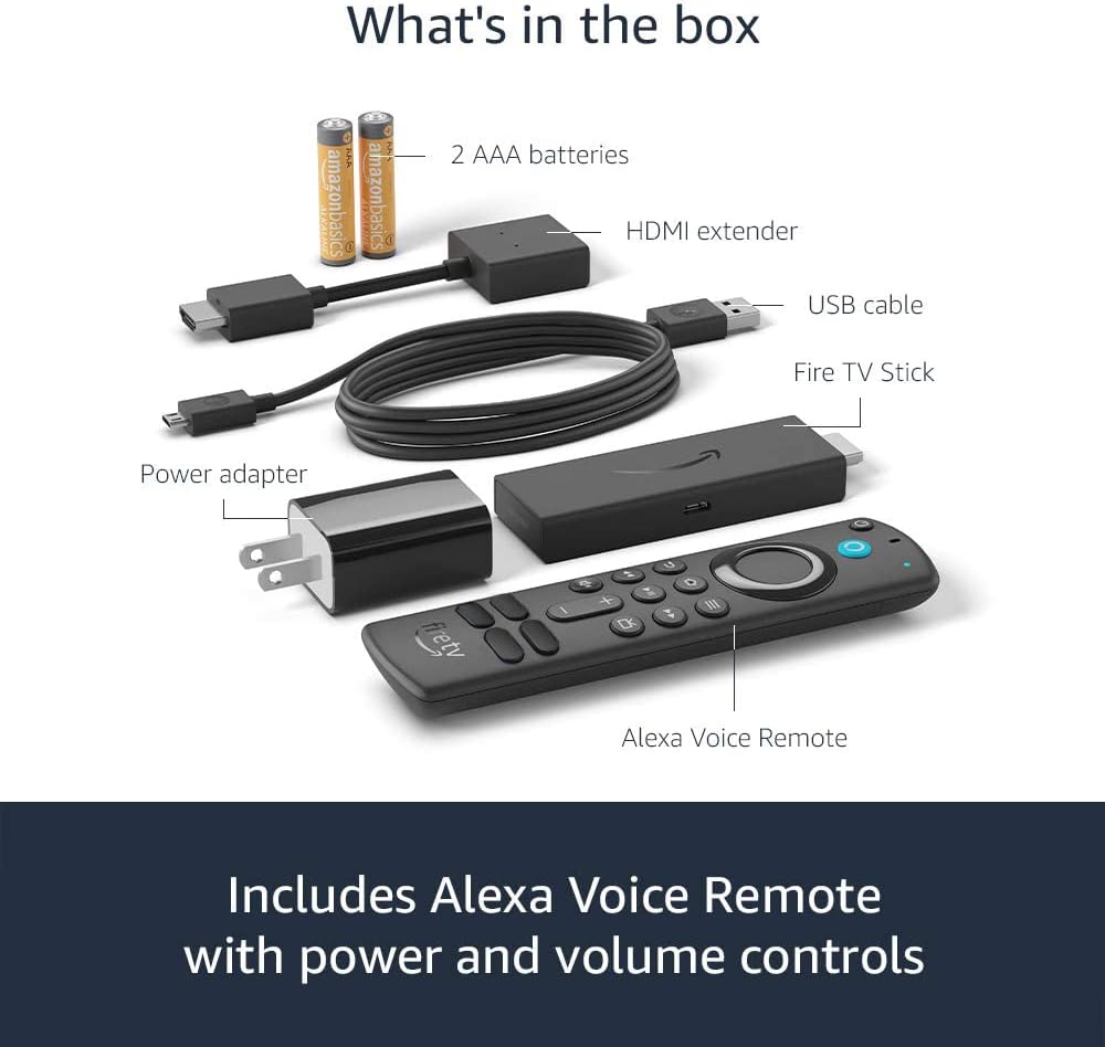 Amazon Fire TV Stick with Alexa Voice Remote (includes TV controls), free  live TV without cable or satellite, HD streaming device