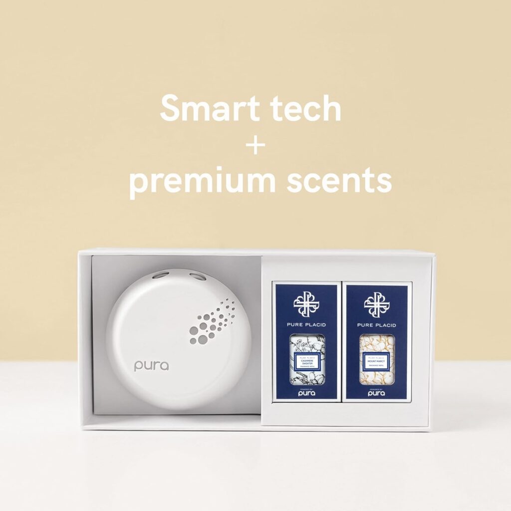 Pura - Smart Home Fragrance Device Starter Set V3 - Scent Diffuser for Homes, Bedrooms  Living Rooms - Includes Fragrance Aroma Diffuser  Two Fragrances - Abbott