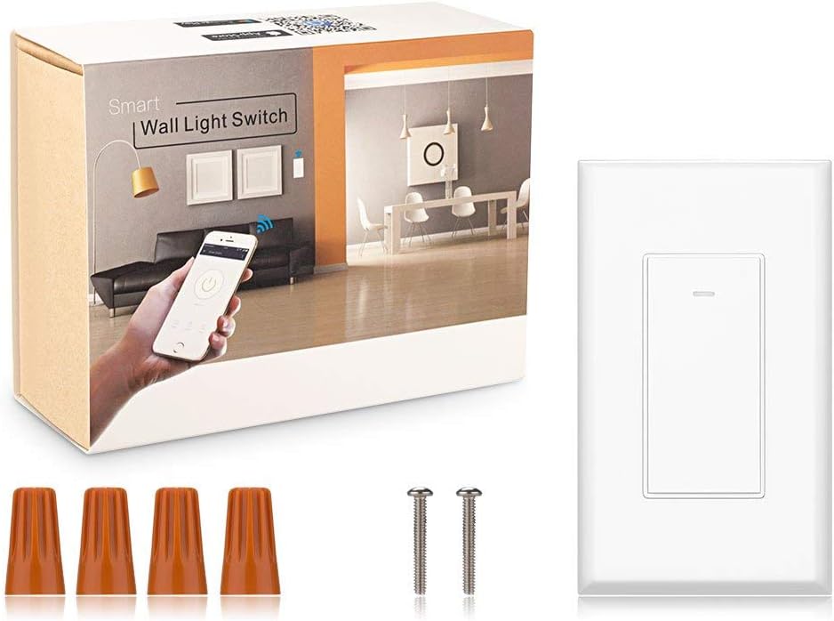 Smart Switch WiFi Wall Light Switch, Compatible with Alexa Google Home