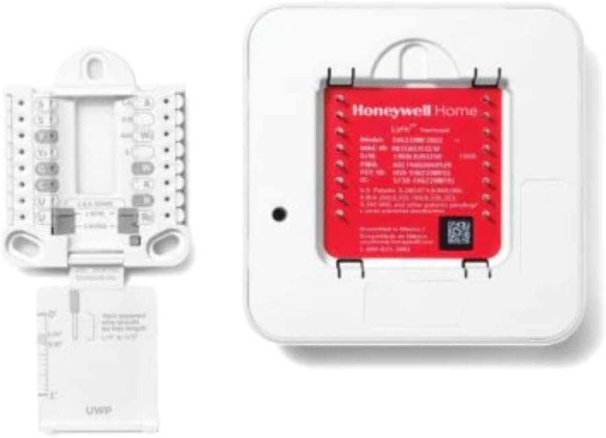 Honeywell TH6320WF2003/U Lyric T6 Thermostat, 3 Heat / 2 Cool Heat Pump Or 2 Heat / 2 Cool Conventional, 4.09 x 4.09 x 1.06