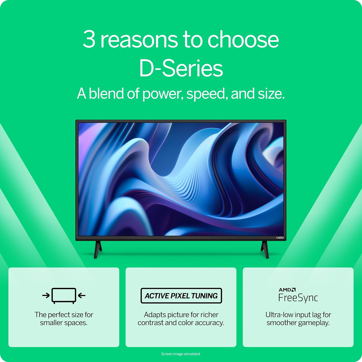 VIZIO 24-inch D-Series Full HD 1080p Smart TV with Apple AirPlay and Chromecast Built-in, Alexa Compatibility, D24f-J09, 2022 Model